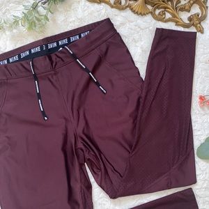 Burgundy Nike Leggings